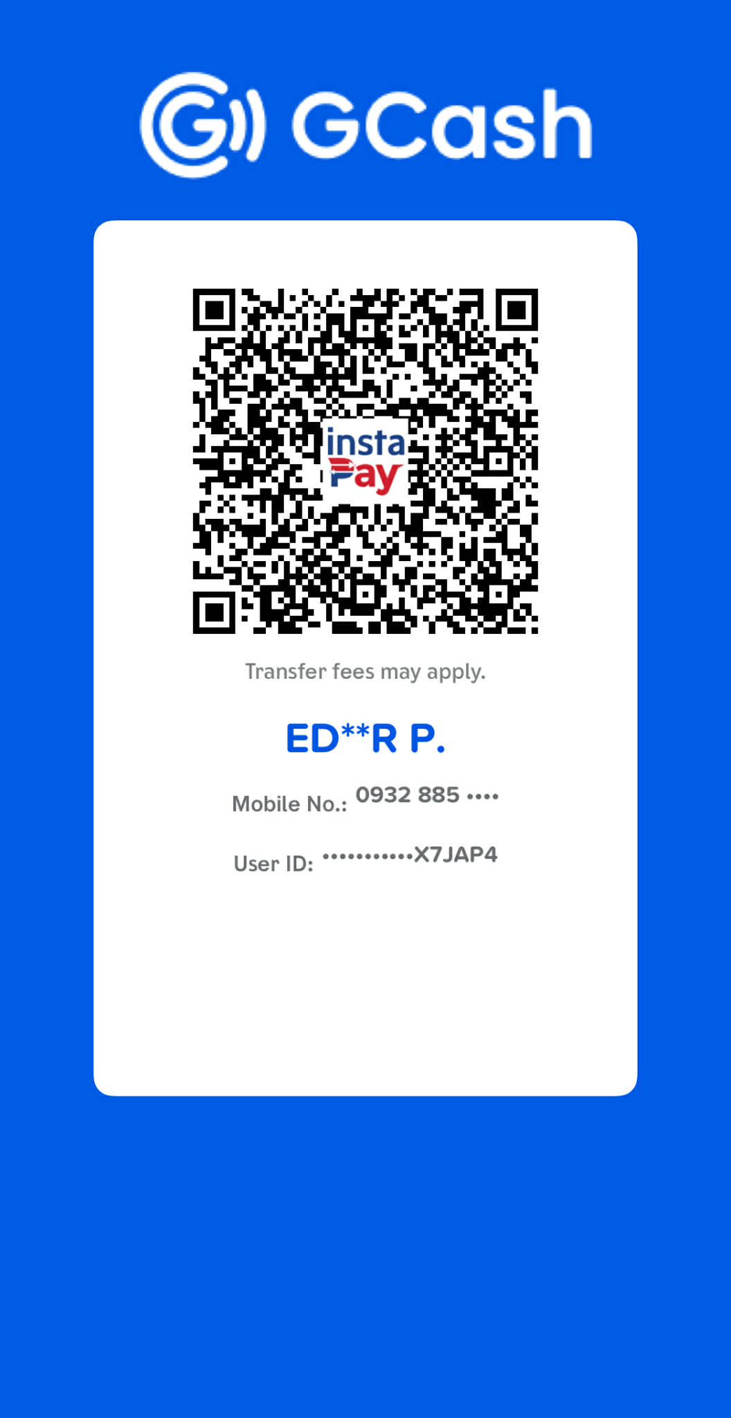 Harvest Baptist Church San Juan GCash details